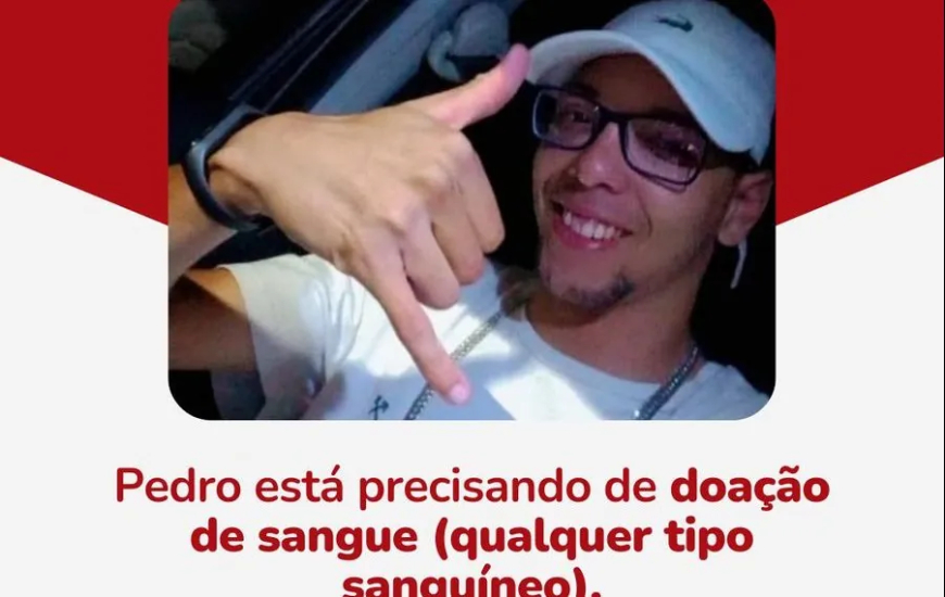 Jovem que bateu motocicleta em van na BR-459 precisa de doação de sangue urgente