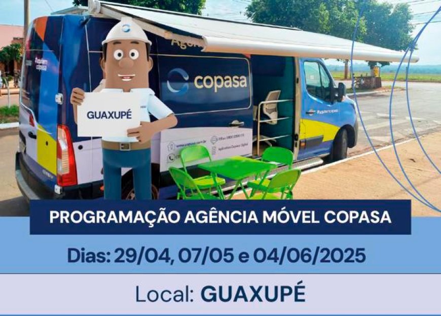 Agência Móvel da Copasa está em Guaxupé nesta terça-feira, 29