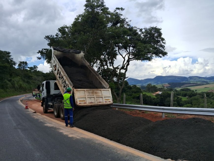 EPR Sul de Minas realiza obras de manutenção viária em rodovias da região