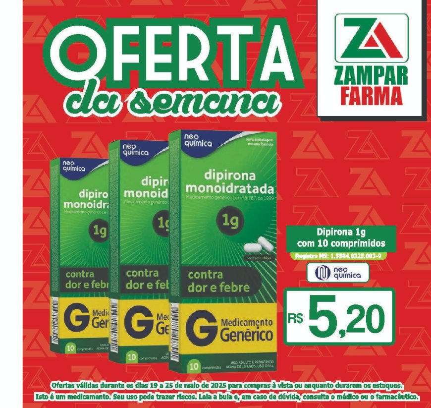 Ofertas dos dias 19 a 25 de maio na Zampar Farma