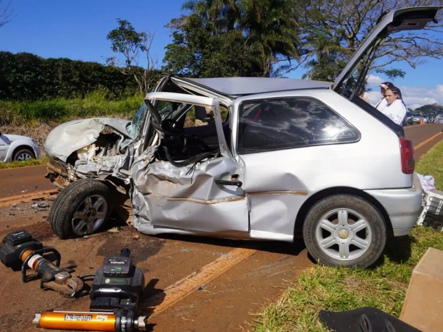 Colisão frontal deixa dois feridos entre Paraíso e São Tomás de Aquino