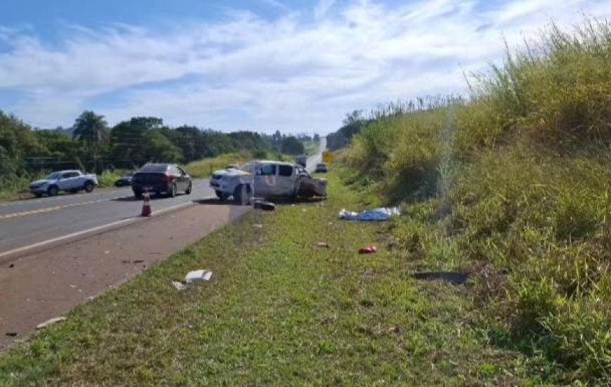 Trabalhador rural é arremessado da caçamba de Hilux e morre em acidente na rodovia entre Rio Pardo e Itobi