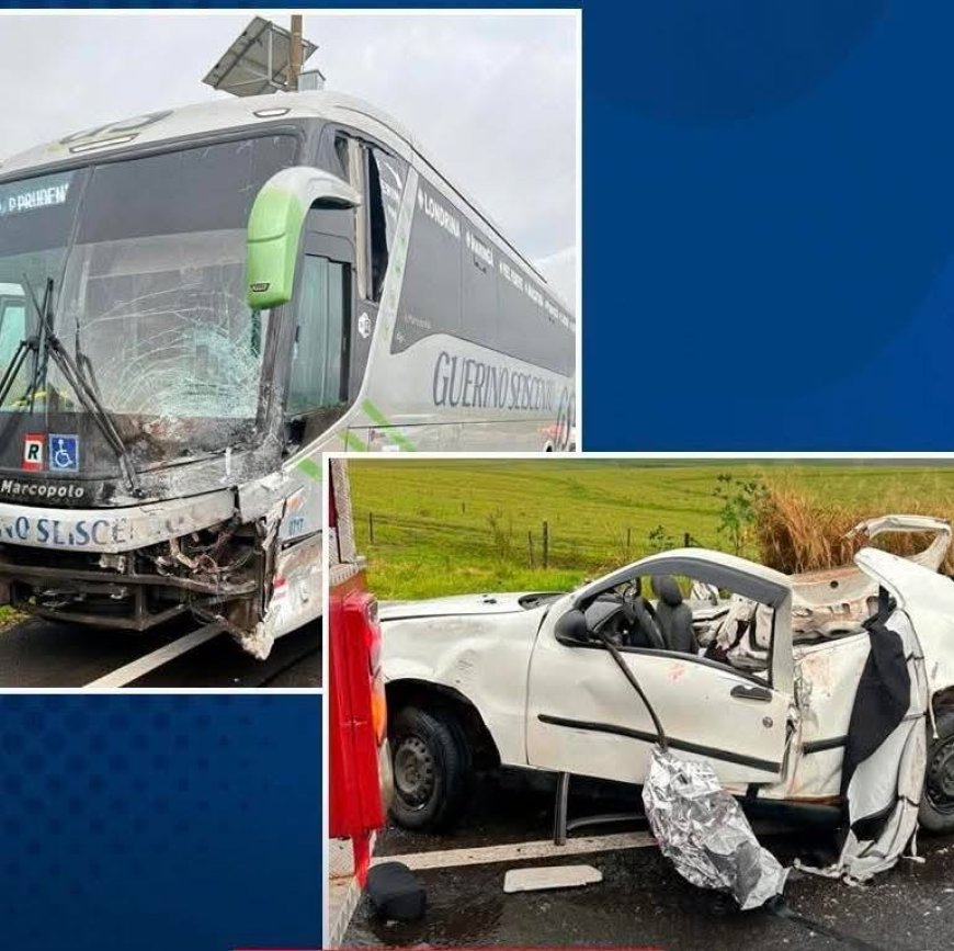 Tristeza! Pai e filho, moradores de Mococa, morrem em acidente na SP-333 envolvendo carro e ônibus