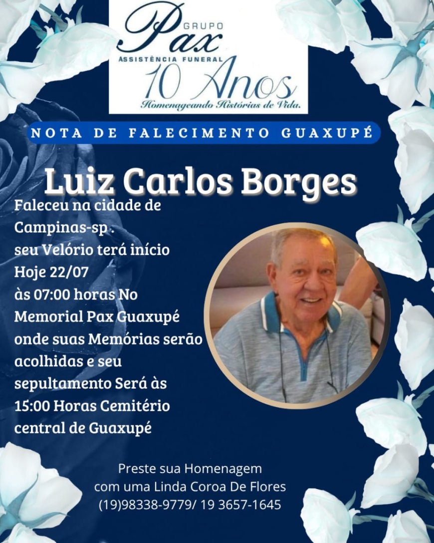 Nota de Falecimento: Luiz Carlos Borges, aos 81 anos