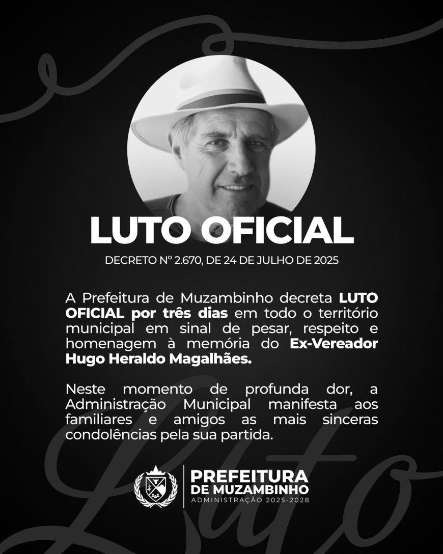 Ex-vereador e presidente da Câmara de Muzambinho falece aos 70 anos