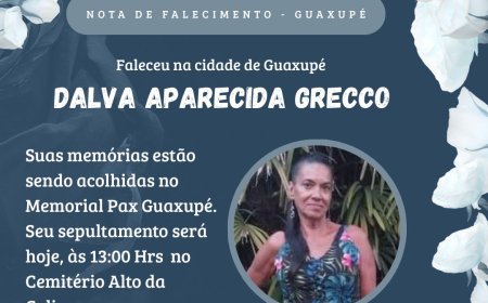 Nota de Falecimento: Dalva Aparecida Grecco, aos 59 anos