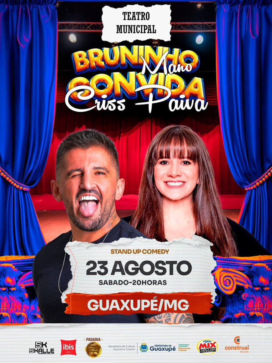 Comediante Criss Paiva leva humor e reflexão em show de stand-up neste sábado em Guaxupé
