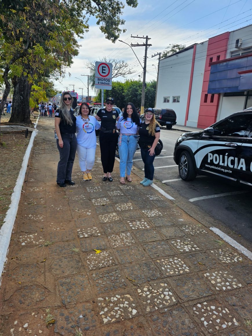 Polícia Civil participa de mobilizações pela igualdade e pelo fim da violência em Guaxupé