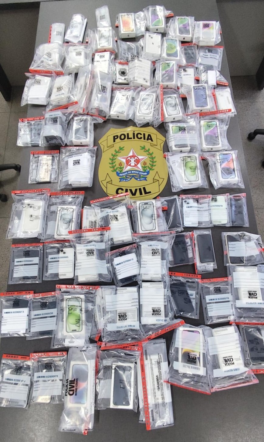 Polícia Civil recupera parte dos celulares furtados por ex-gerente do Mercado Livre de Poços de Caldas