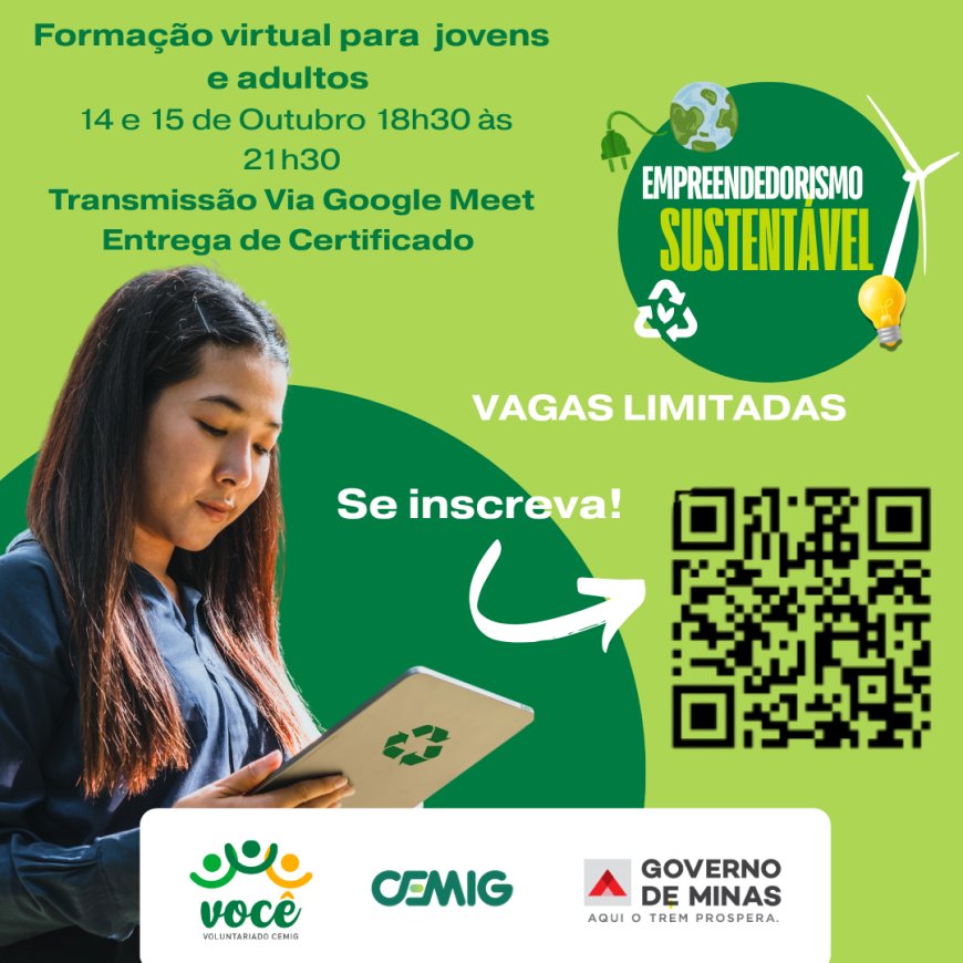 Cemig oferta curso gratuito sobre empreendedorismo sustentável
