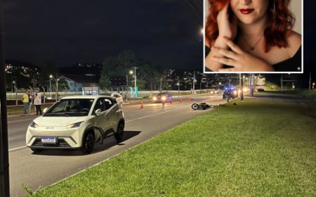 Mulher de 23 anos morre em acidente com motocicleta na Avenida Alcoa, em Poços de Caldas