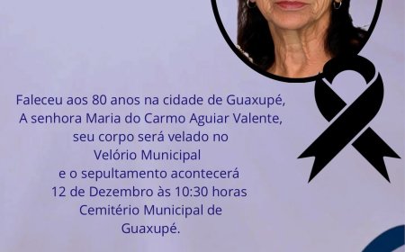 Nota de Falecimento: Maria do Carmo Aguiar Valente, aos 80 anos