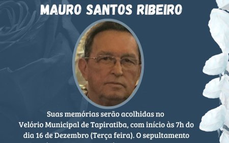 Nota de Falecimento: Mauro Santos Ribeiro, aos 71 anos