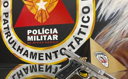 Polícia Militar apreende arma de fogo e munições em São Sebastião do Paraíso