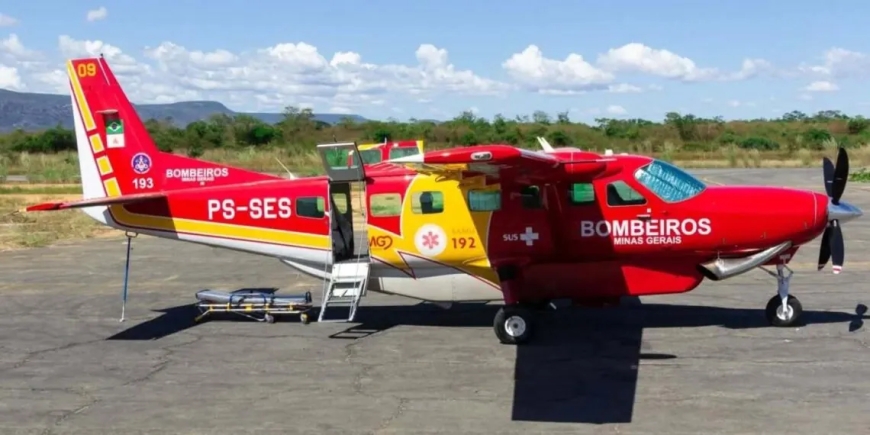 Muzambinhense com problema cardíaco grave é transferido de Guaxupé para BH através da aeronave Arcanjo