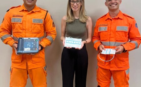 Corpo de Bombeiros de Guaxupé recebe novos equipamentos para socorrer pessoas com problemas cardíacos