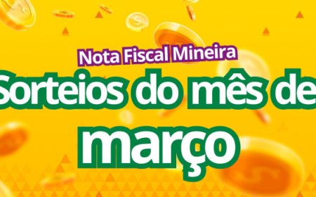 Nota Fiscal Mineira vai distribuir R$ 487 mil em prêmios no mês de março