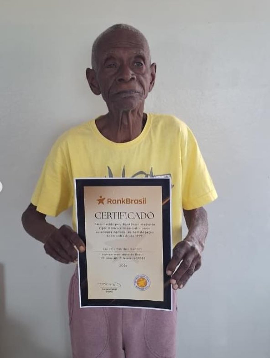 Homem mais velho do Brasil mora no Sul de Minas