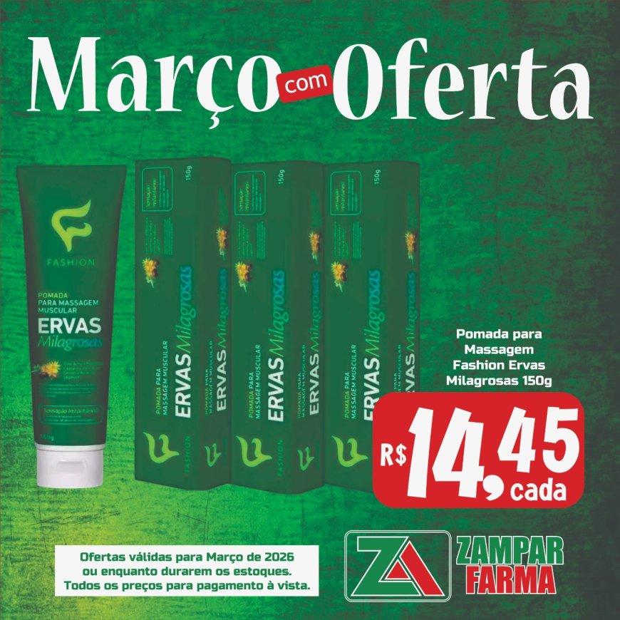 Ofertas do mês de Março na Zampar Farma