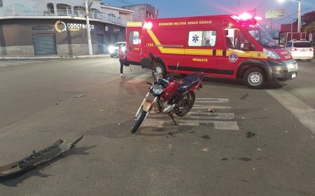 Acidente deixa motociclista ferido em Guaxupé
