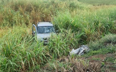 Motorista fica ferido ao desviar de veículo e cair em barranco na MG-449, em Arceburgo