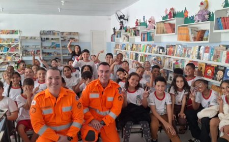 Através do projeto "Bombeiros nas Escolas", militares de Guaxupé realizam atividade educativa em escola de Guaranésia