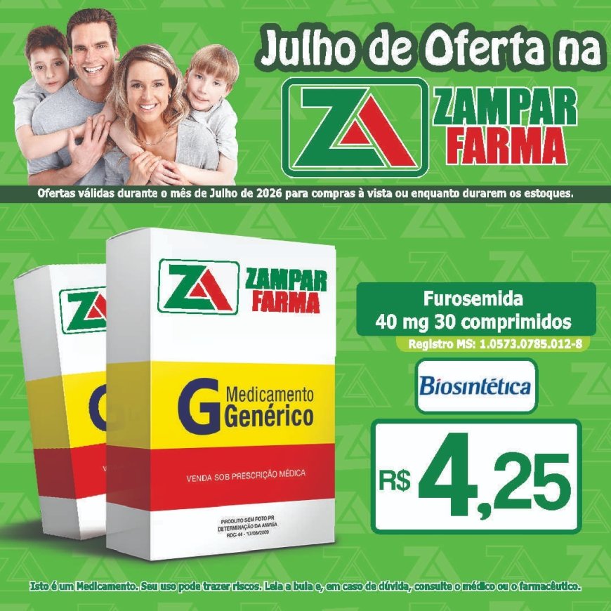 Ofertas do mês de julho na Zampar Farma