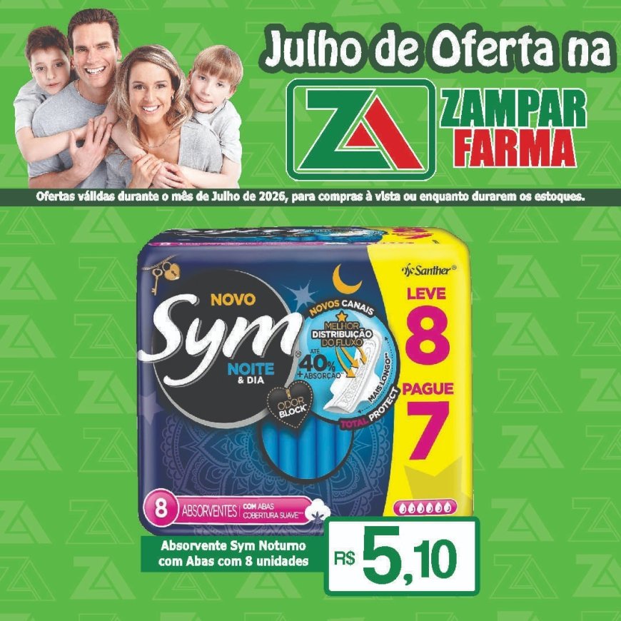 Ofertas do mês de julho na Zampar Farma