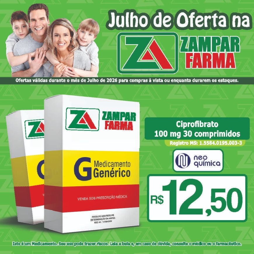 Ofertas do mês de julho na Zampar Farma