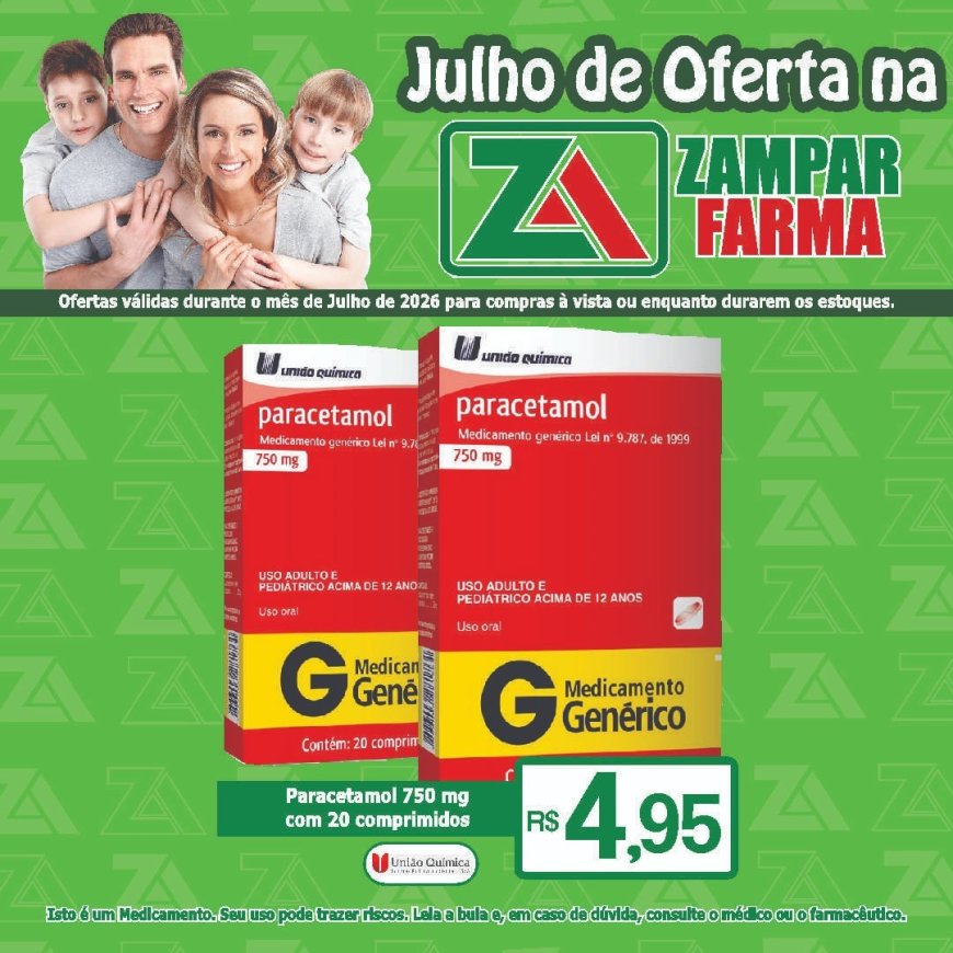 Ofertas do mês de julho na Zampar Farma