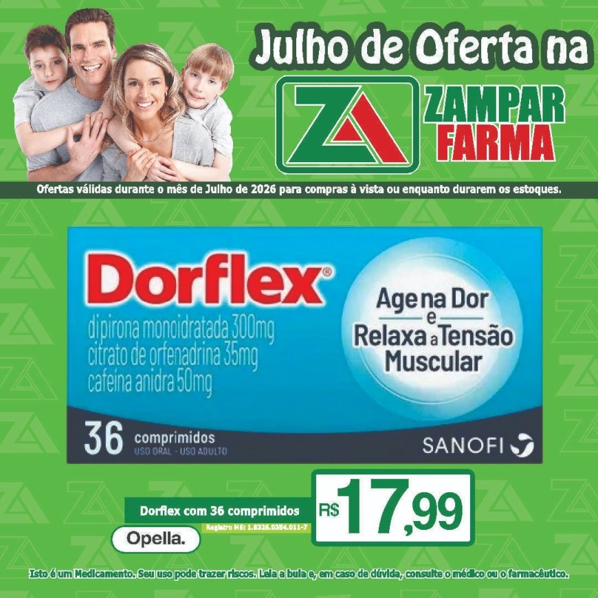 Ofertas do mês de julho na Zampar Farma