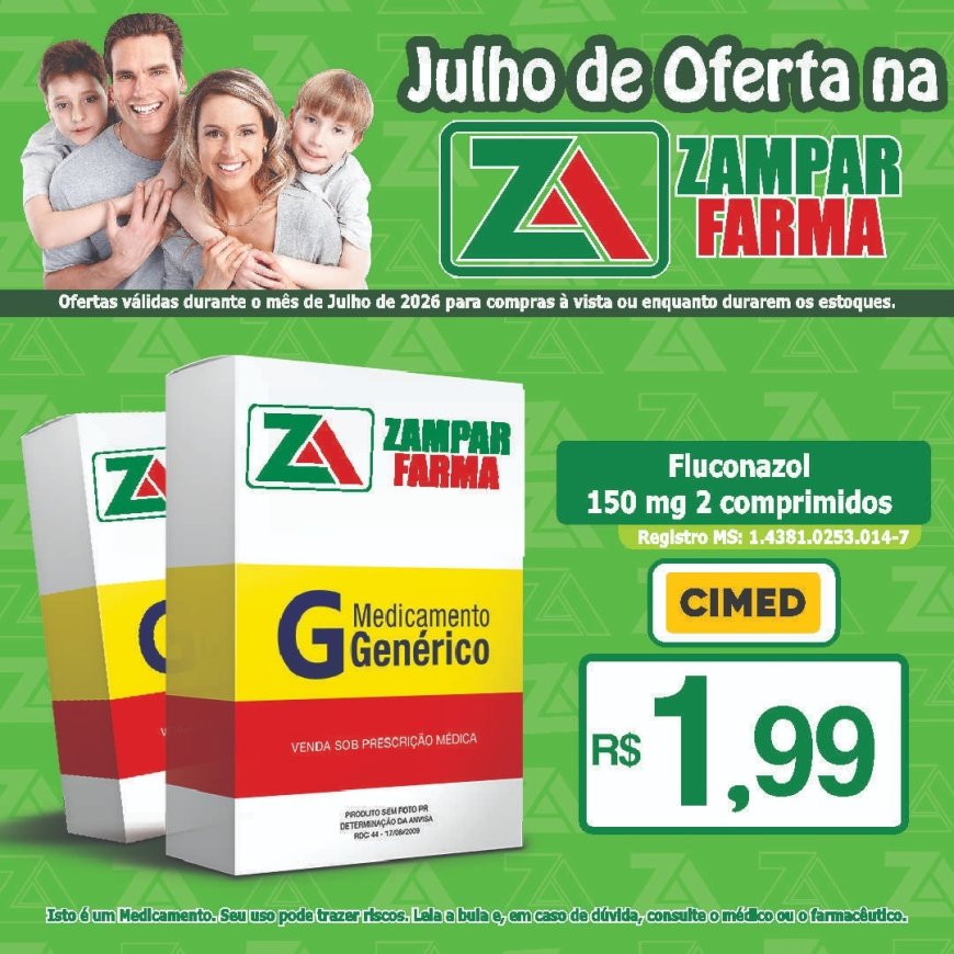 E continuam as ofertas do mês de julho na Zampar Farma