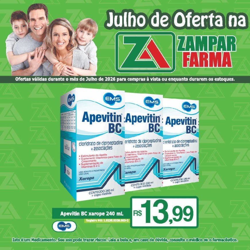 E continuam as ofertas do mês de julho na Zampar Farma