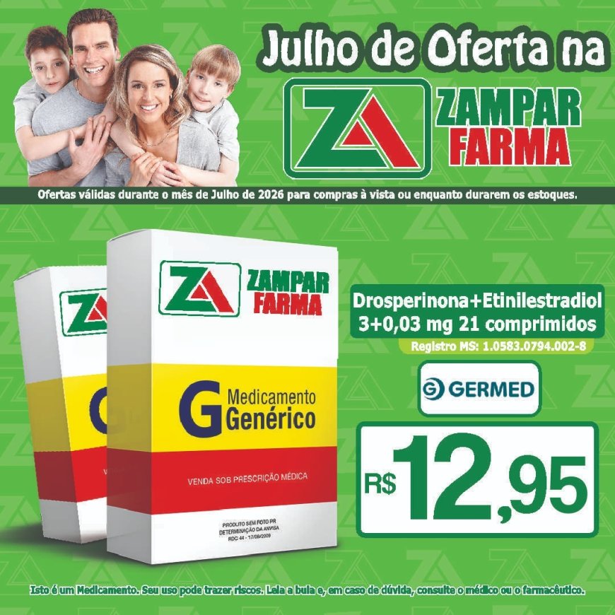 E continuam as ofertas do mês de julho na Zampar Farma