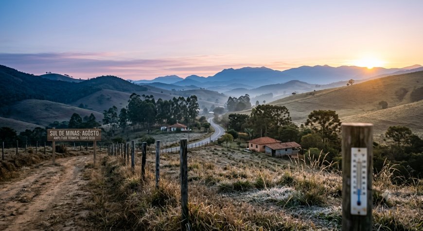 Amplitude térmica, tempo seco e madrugadas frias: o que esperar do clima em agosto no Sul de Minas
