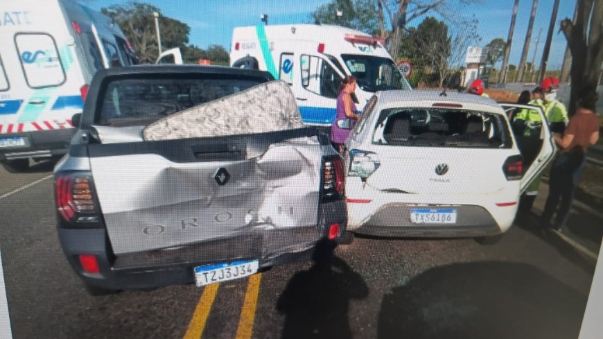 Engavetamento com caminhão-tanque e três carros deixa feridos na MGC-491