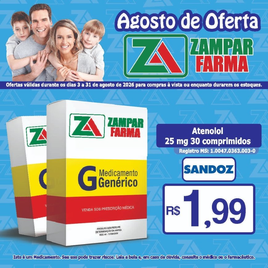 Ofertas do mês de agosto na Zampar Farma
