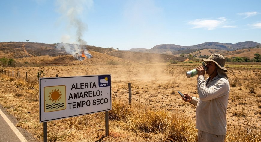 Tempo Seco: Inmet coloca 463 cidades de Minas em alerta amarelo, incluindo Guaxupé