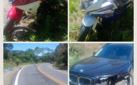 Tragédia na AMG-1915: motociclista morre no local e pai é socorrido em estado de choque