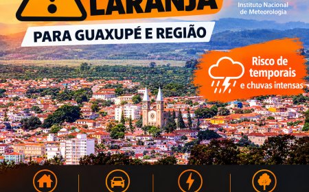 Alerta Amarelo virou Laranja: Guaxupé e região estão sob risco de tempestades com granizo nesta quinta-feira