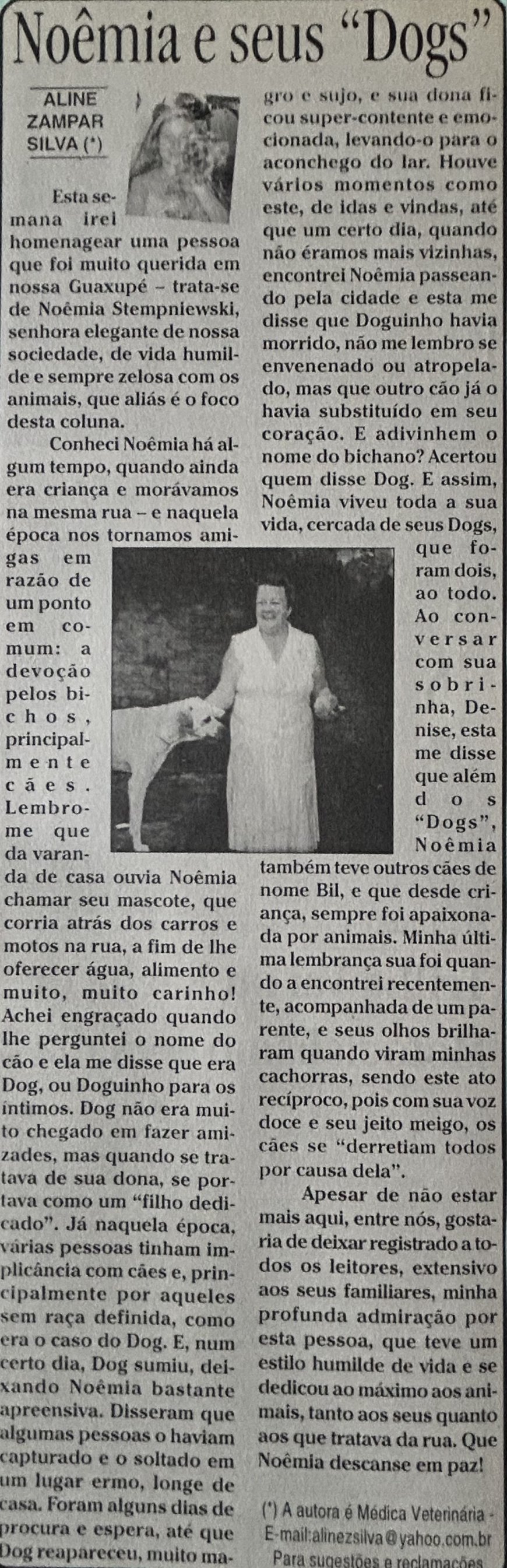 Homenagem: Marly e seus 'Salsichinhas'