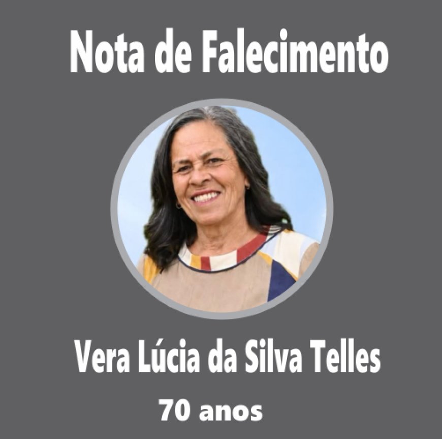 Nota de Falecimento em Guaxupé: Vera Lúcia da Silva Telles, aos 70 anos