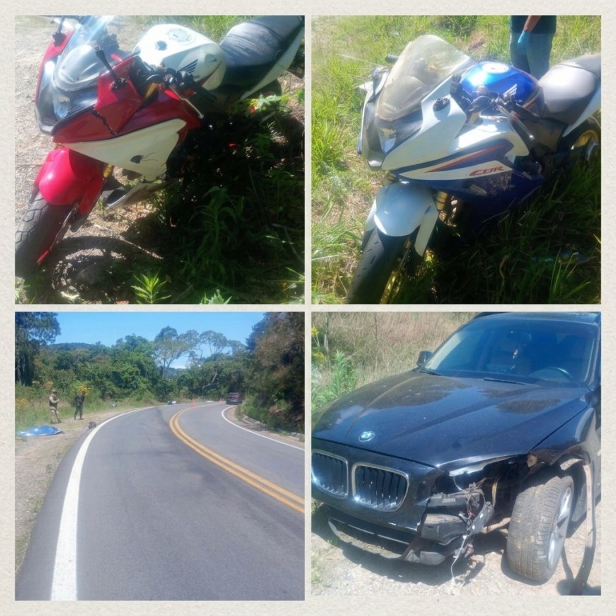 Tragédia na AMG-1915: motociclista morre no local e pai é socorrido em estado de choque