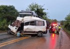 Grave acidente entre micro-ônibus e rodotrem mata duas pessoas na MG-050