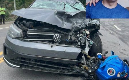 Moto invade pista contrária e colide de frente com carro na MGC-491; motociclista morre no local