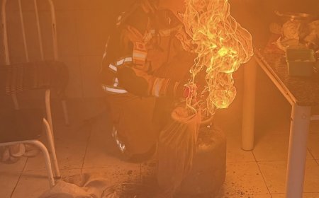 Vazamento em botijão causa incêndio e destrói eletrodoméstico em residência de Guaxupé