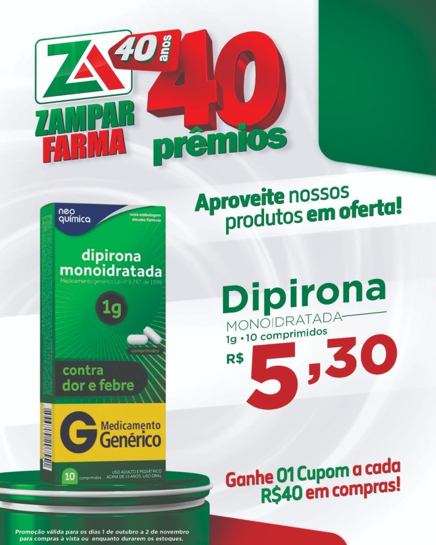 Ofertas do mês de outubro na Zampar Farma