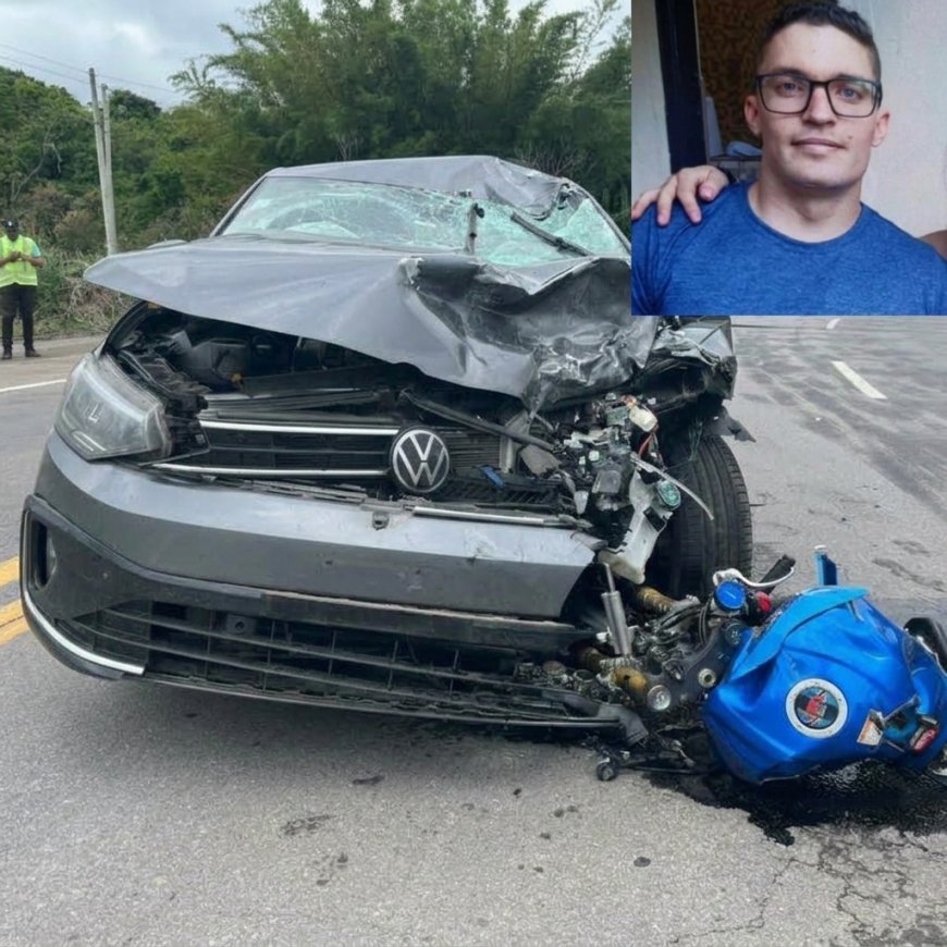 Moto invade pista contrária e colide de frente com carro na MGC-491; motociclista morre no local