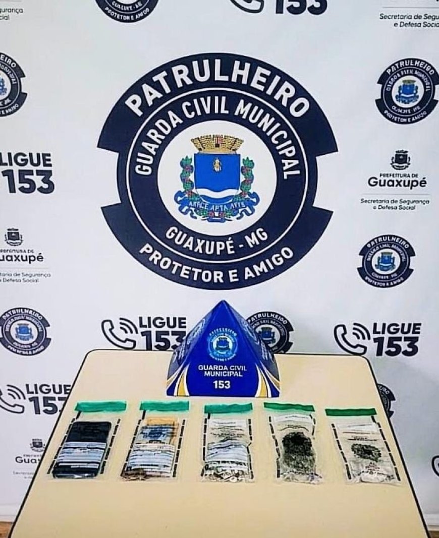 GCM prende dois adultos e apreende menor por tráfico no Jardim Alvorada em Guaxupé