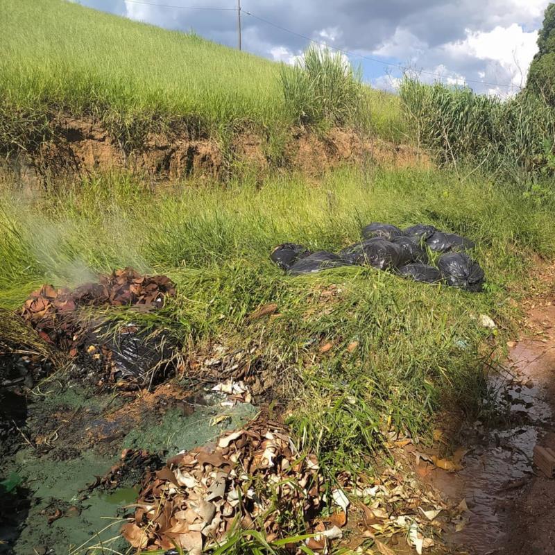 Crime ambiental: bombeiros atendem ocorrência no Jardim Orminda, em Guaxupé